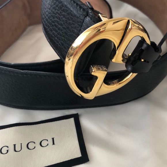 Gucci belt with gold buckle 85/34 - Picture 4 of 8
